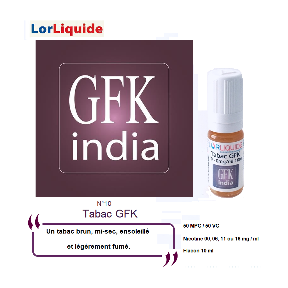 E-liquide Tabac GFK LorLiquide