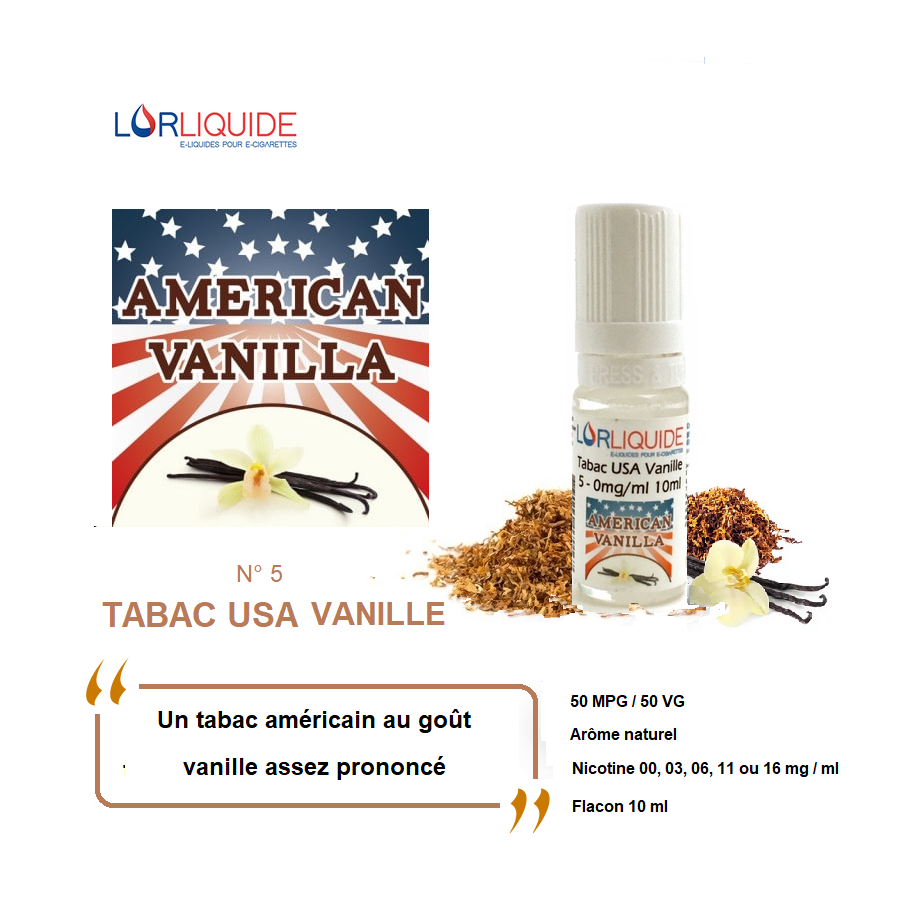 E-liquide Tabac USA Vanille LorLiquide